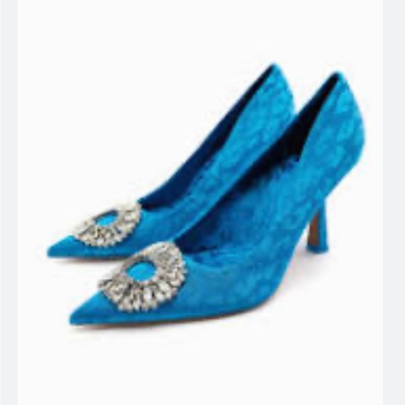 Zara Shoes Blue  color Heels  Size: 7.5 - Picture 6 of 9